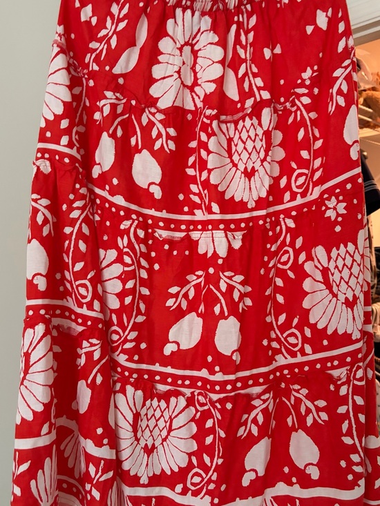 Haute Hippie Dresses & Skirts - Haute Hippie Orange and White Floral Tiered Maxi Skirt